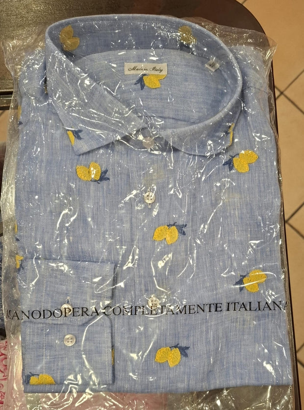 Man Lemon linen shirt