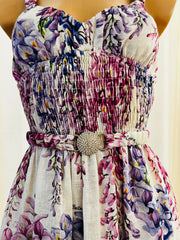 strass belt and mini Pesca dress   wisteria color