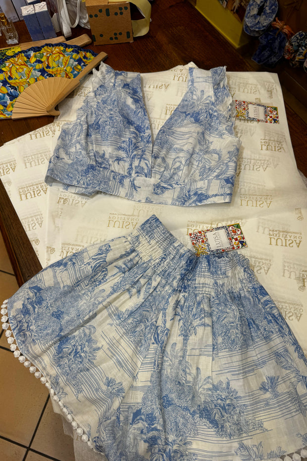 Set toile sky top pina e short mimi