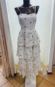Luana white embroidered lemon