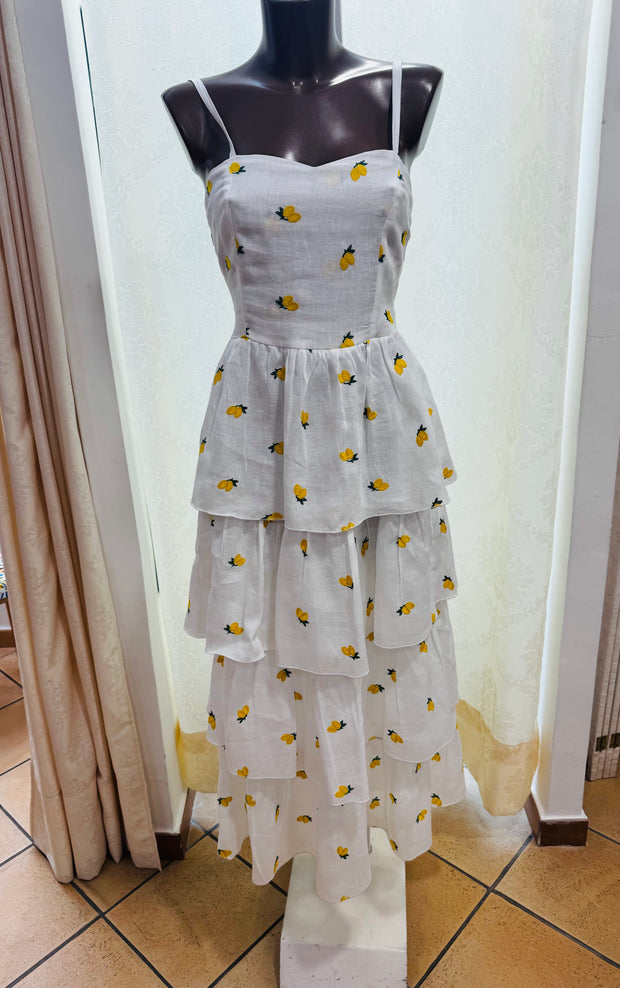 Luana white embroidered lemon