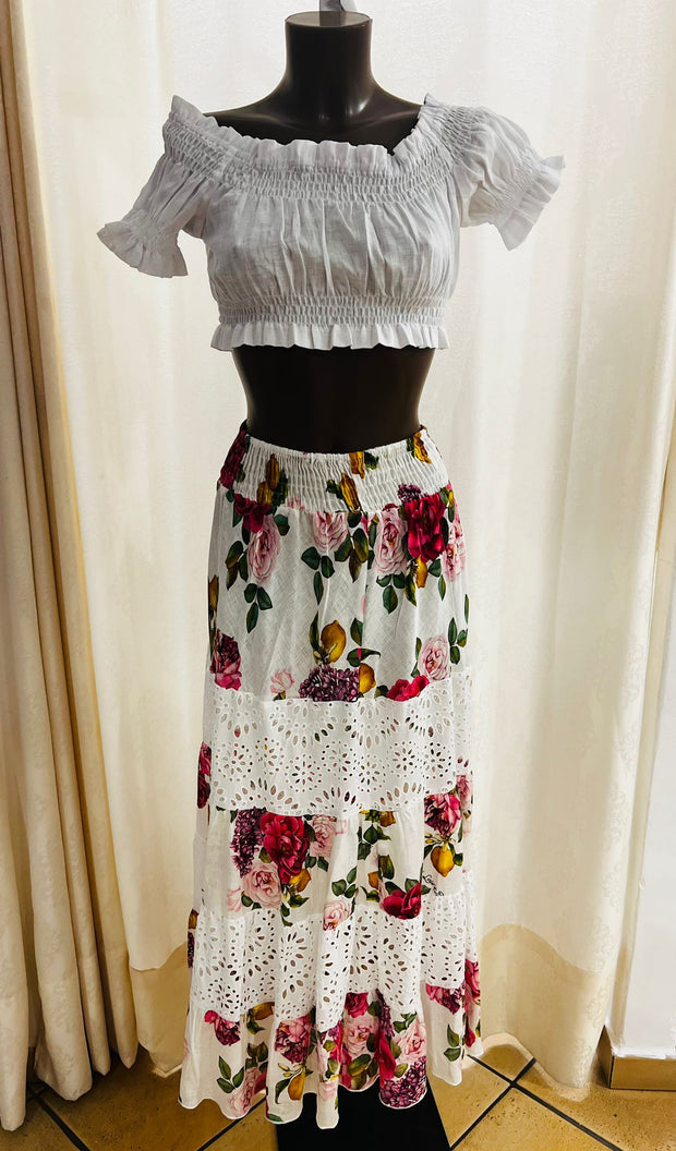 Lemon flower clara skirt
