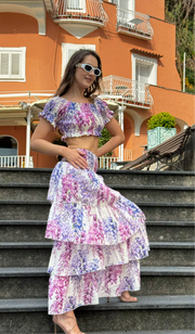 Set wisteria skirt albicocca and top fiocco