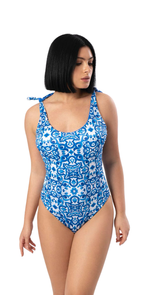 Maiolica blue swimsuit