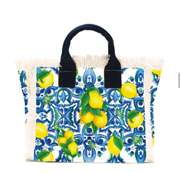 Mini tote bag lemons