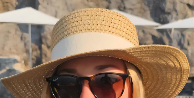 Straw hat beige band