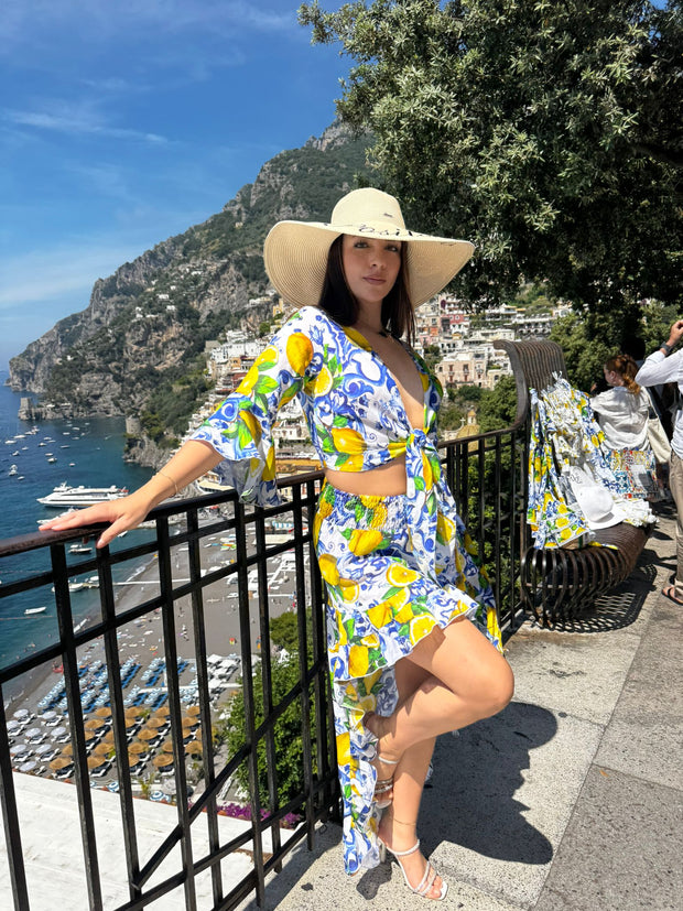Top Orione and Barcelona skirt ravello lemon