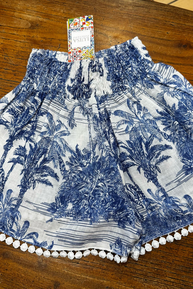 Miki short blue toile