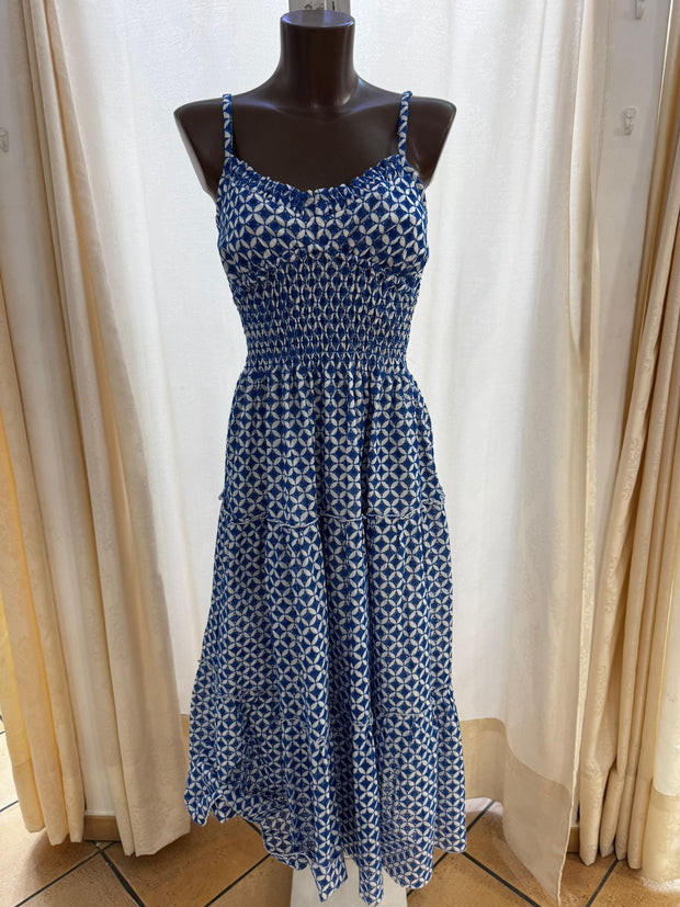 Ornella long geometric embroidered