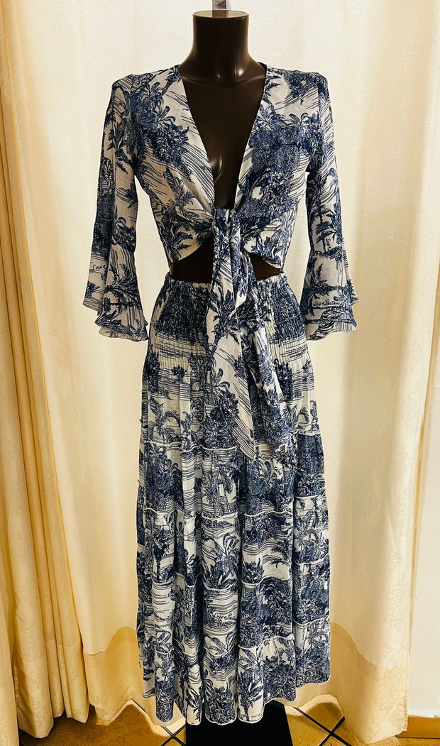 Blue toile Orione and hedy skirt