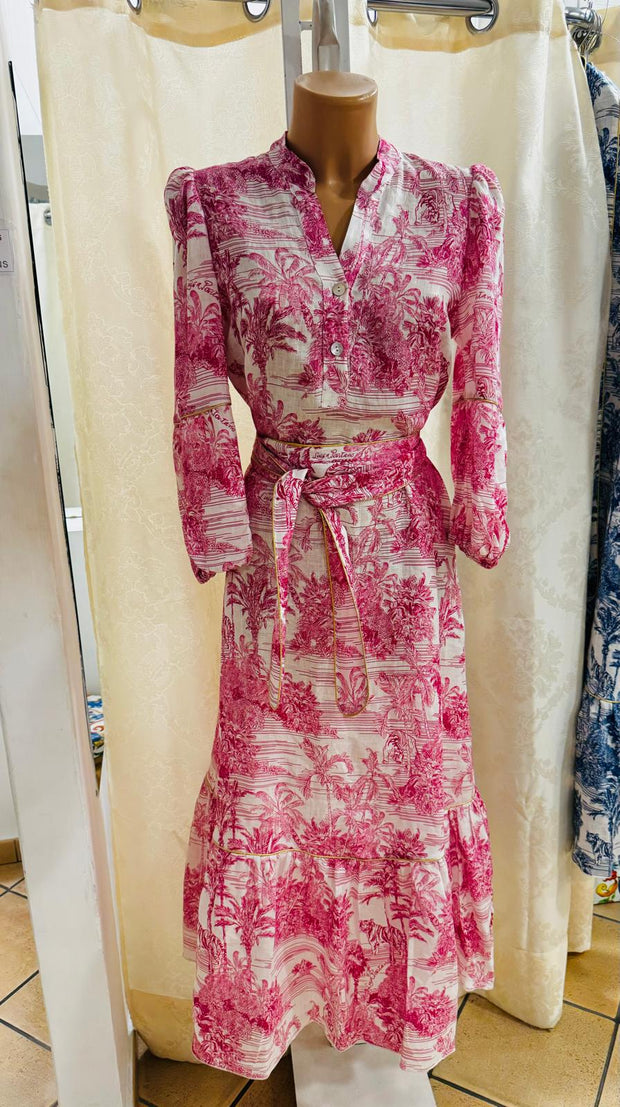 Monaco long pink toile