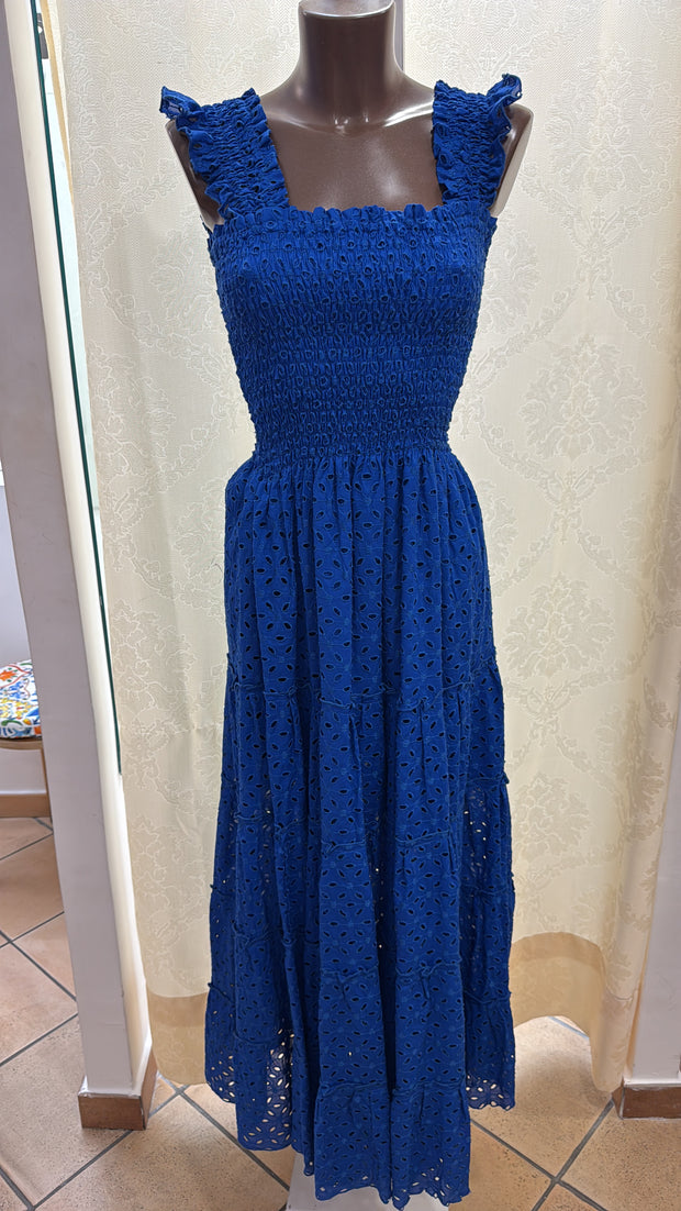 Tori long royal blue lace