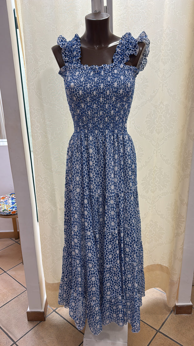 Tori long blue lace