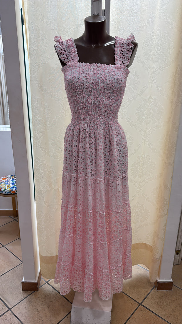 Tori long pink lace