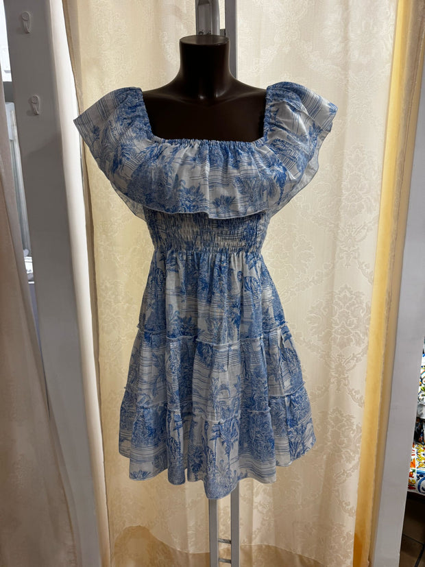 Volant short sky toile