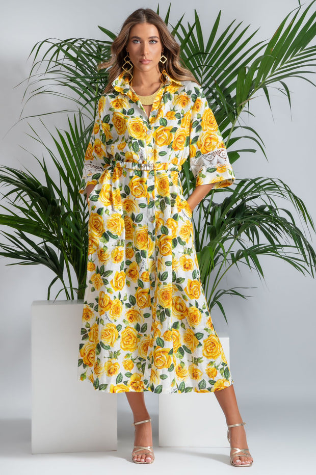 Yellow roses Virginia dress