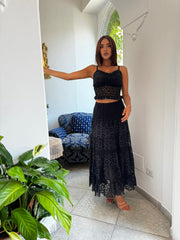 Black lace set hedy and pesca top