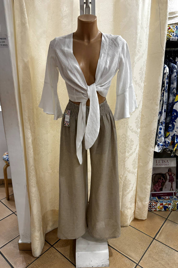 Orione top white and beige pants